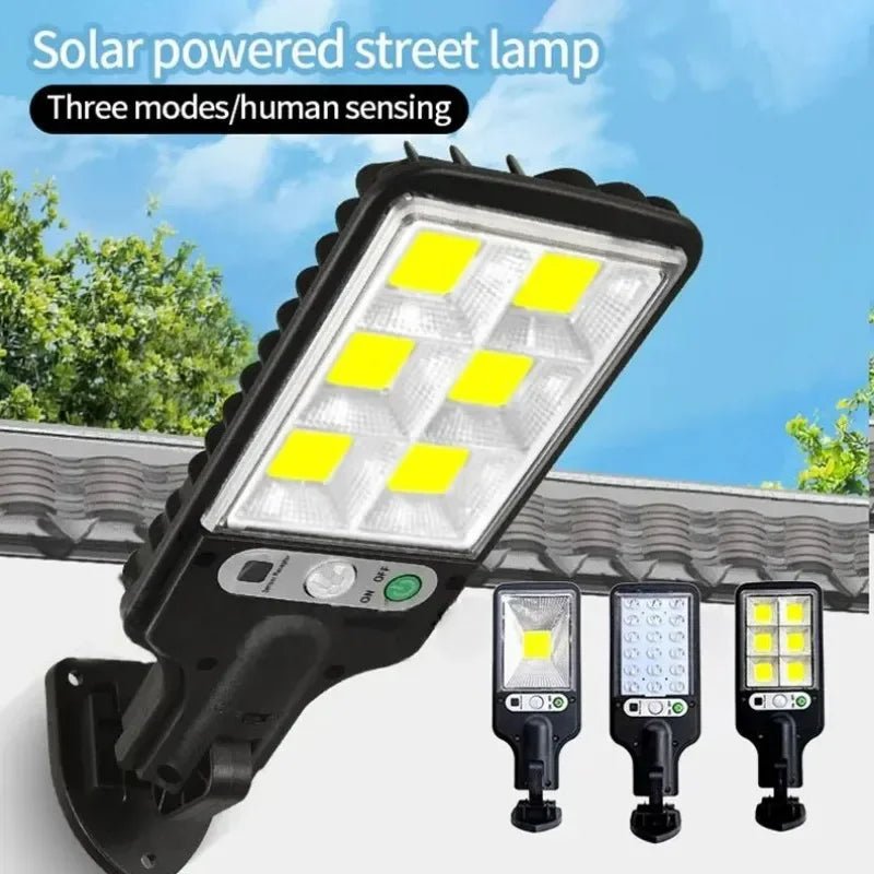 72/108COB Solar Lights Outdoor With 3 Mode Waterproof Motion Sensor Security Lighting LED Wall Street Lamp for Garden Patio Path - PsalmLocks