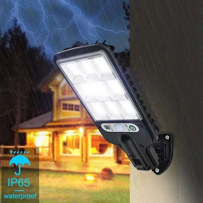 72/108COB Solar Lights Outdoor With 3 Mode Waterproof Motion Sensor Security Lighting LED Wall Street Lamp for Garden Patio Path - PsalmLocks