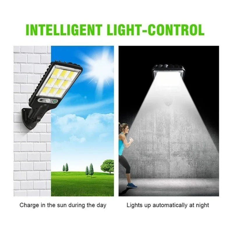 72/108COB Solar Lights Outdoor With 3 Mode Waterproof Motion Sensor Security Lighting LED Wall Street Lamp for Garden Patio Path - PsalmLocks