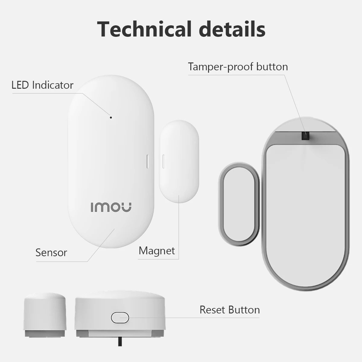 IMOU Zigbee 3.0 Smart Door Window Sensor Open/Closed Detectors App Control Security Alarm Tamper - PsalmLocks