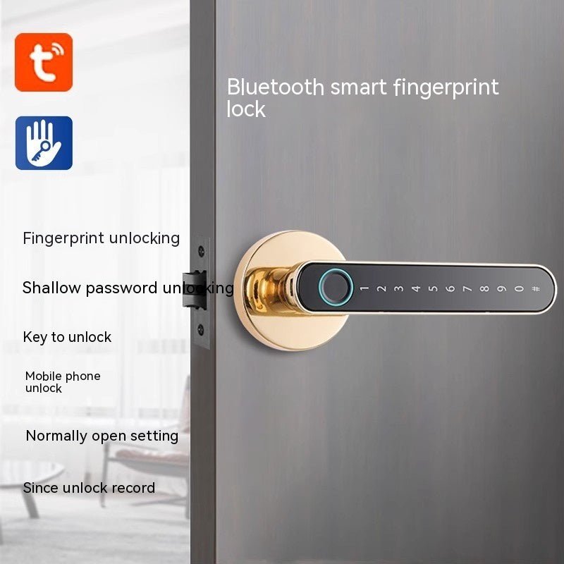 Punch - free Fingerprint Lock Household Wooden Door Smart Lock - PsalmLocks