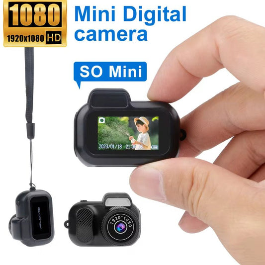 Retro Mini Camera With Screen Indoor Home Outdoor 1080p HD Portable Very Small Camera Video Support Holiday Gifts - PsalmLocks