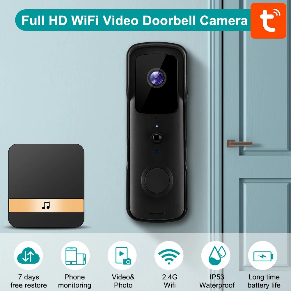 Smart Tuya WIFI Doorbell Camera 1080P HD/ Night Vision Visual Doorbell Camera Home Security - PsalmLocks