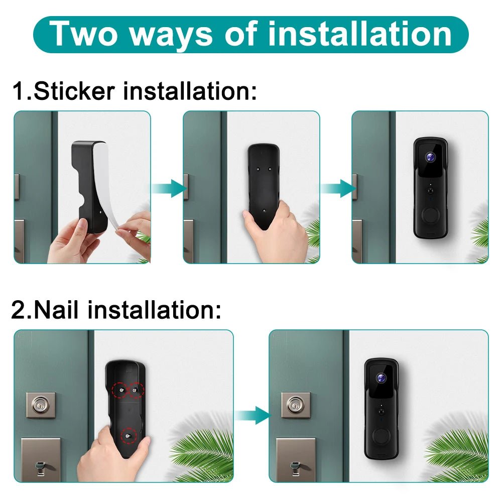 Smart Tuya WIFI Doorbell Camera 1080P HD/ Night Vision Visual Doorbell Camera Home Security - PsalmLocks