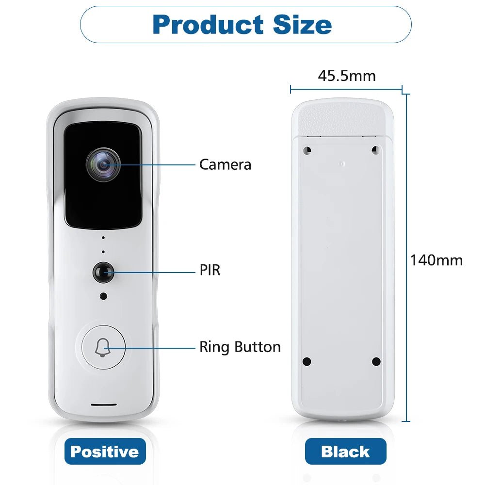 Smart Tuya WIFI Doorbell Camera 1080P HD/ Night Vision Visual Doorbell Camera Home Security - PsalmLocks