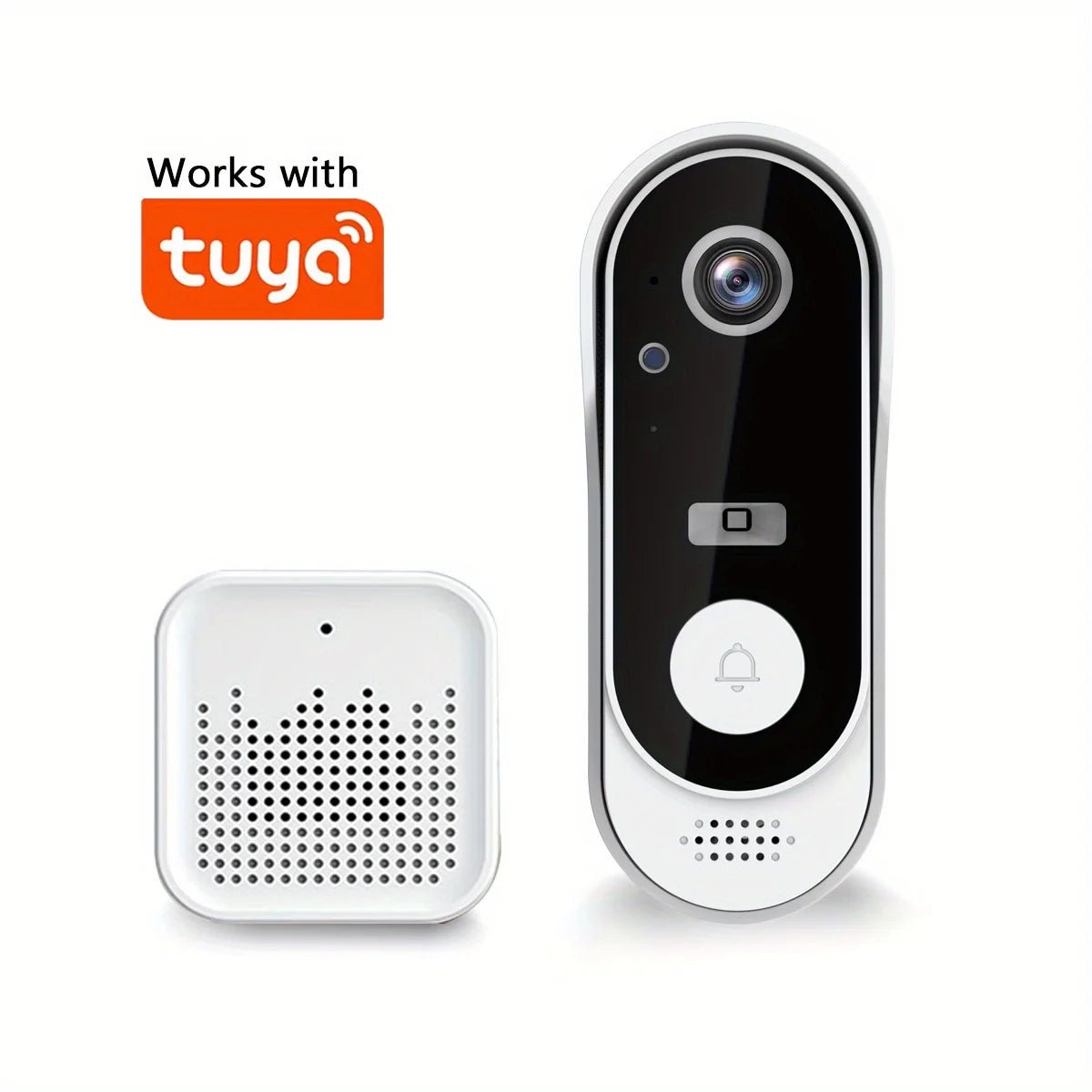 Tuya WiFi wireless smart video doorbell 1080P support SD card/cloud storage waterproof - PsalmLocks