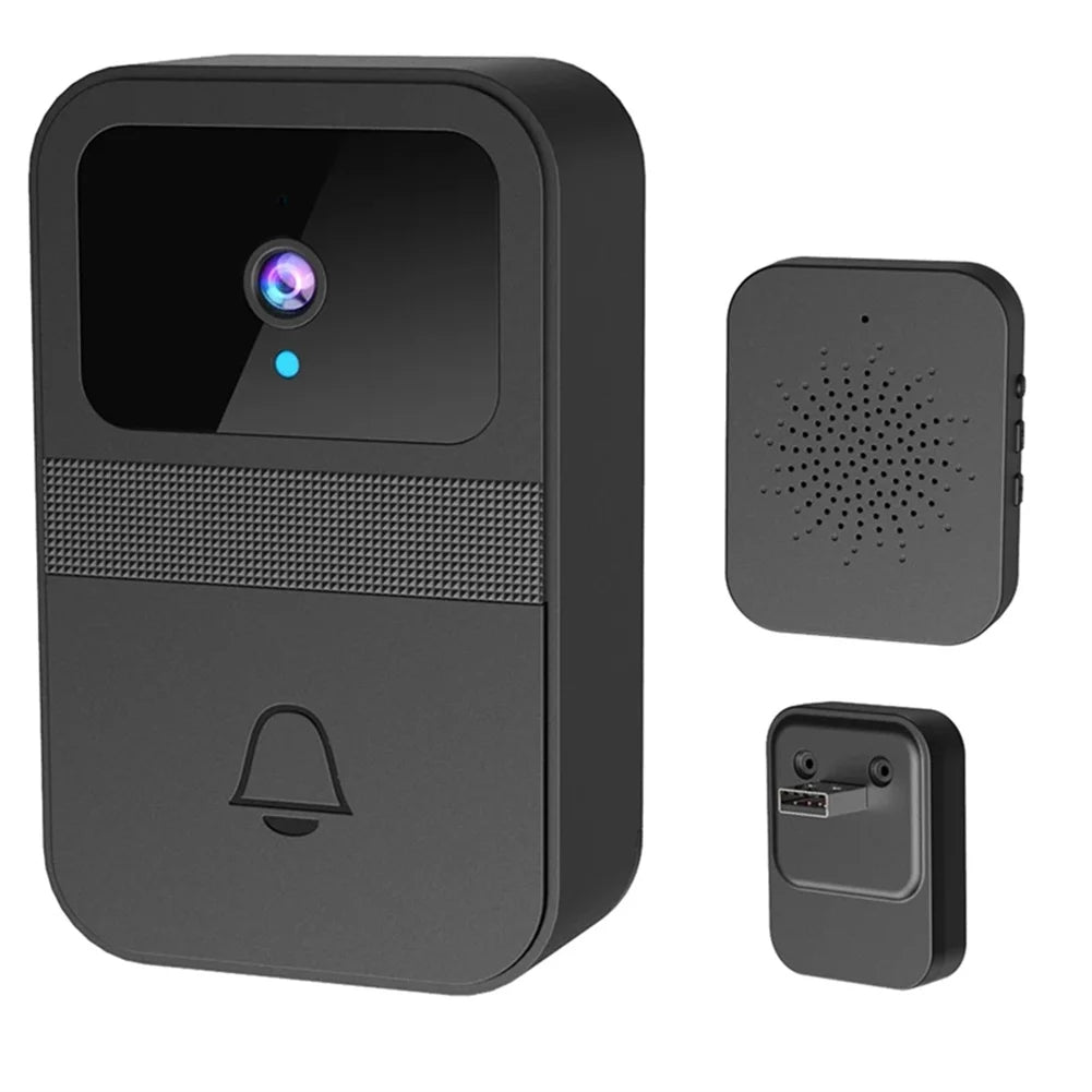 Wireless Doorbell Camera Powered Wi - Fi HD Video Smart Door Bell With Night Vision Two - Way Talking - PsalmLocks